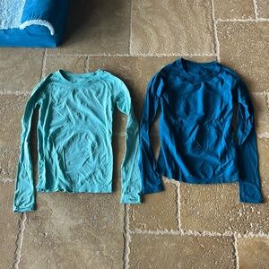 athleta two tops full length long sleeve size 0